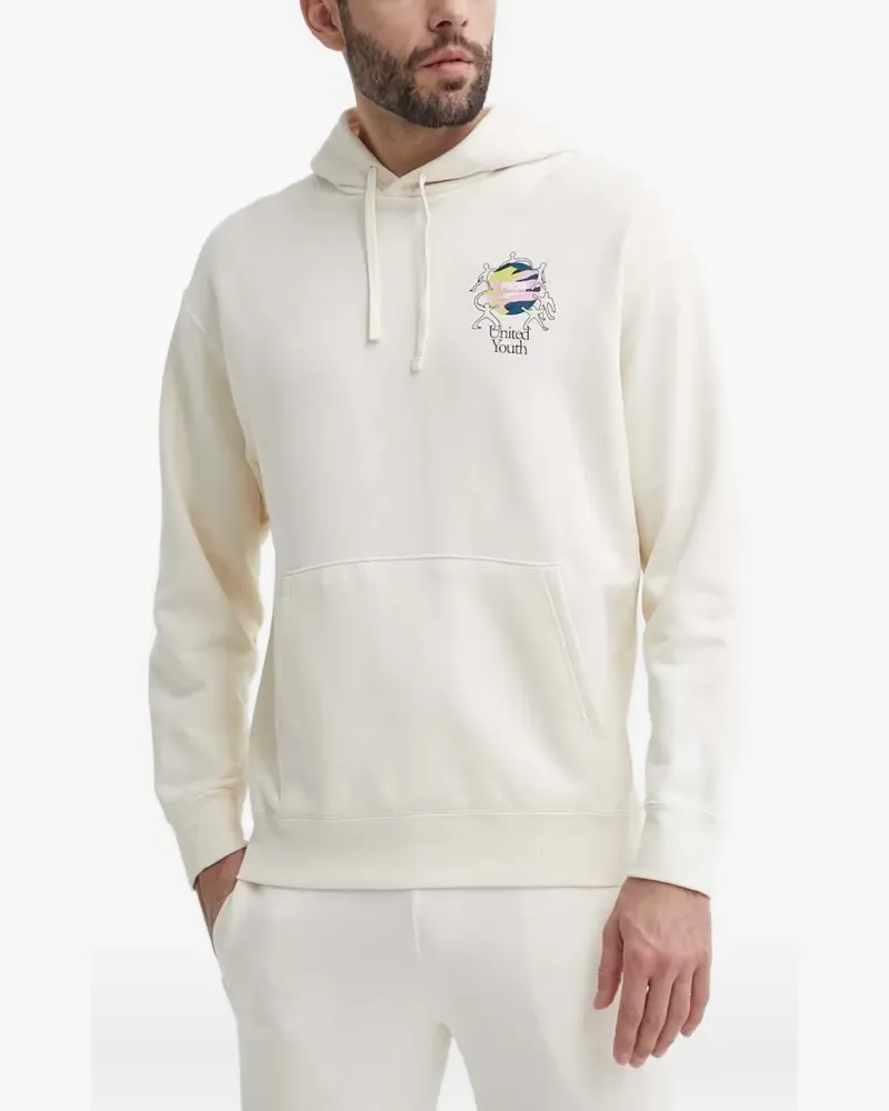 Puma Downtown graphic-print drawstring hoodie - Nude Nude