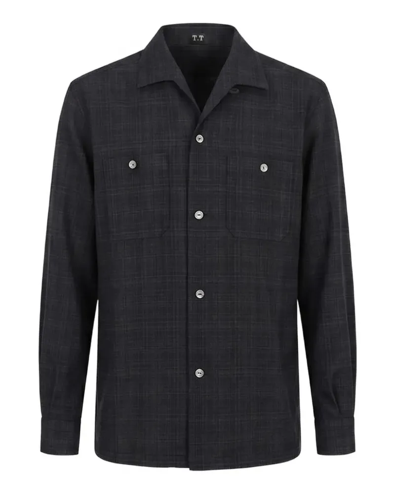 Taiga Takahashi Lot.102 Sir Guy wool shirt - Schwarz Schwarz