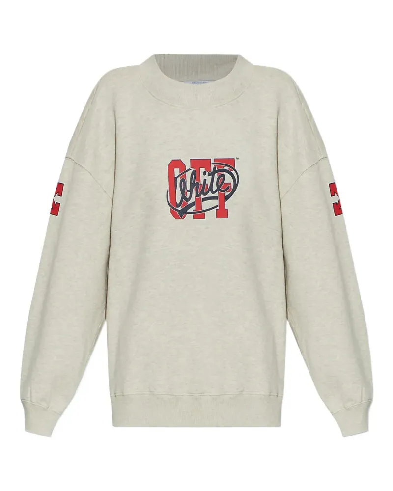 OFF-WHITE Sweatshirt mit Logo-Print - Nude Nude