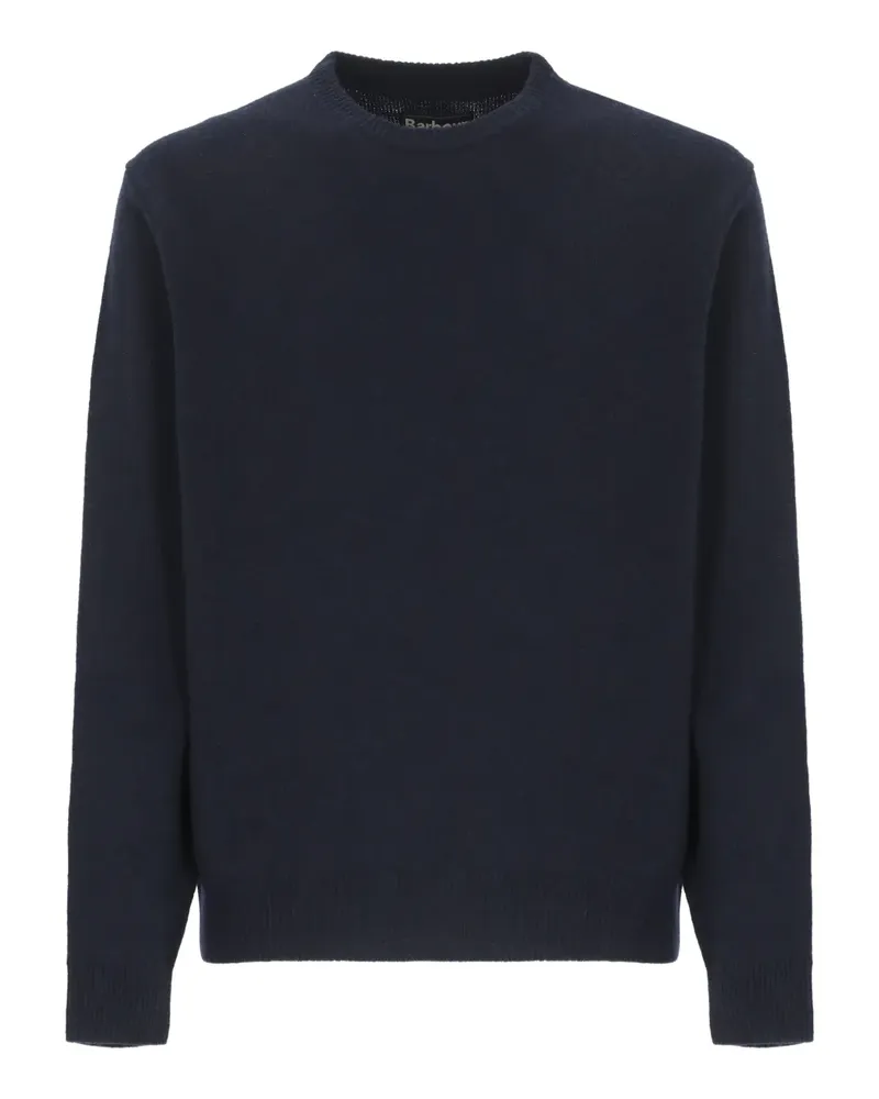 Barbour patch-elbow long-sleeve sweater - Blau Blau