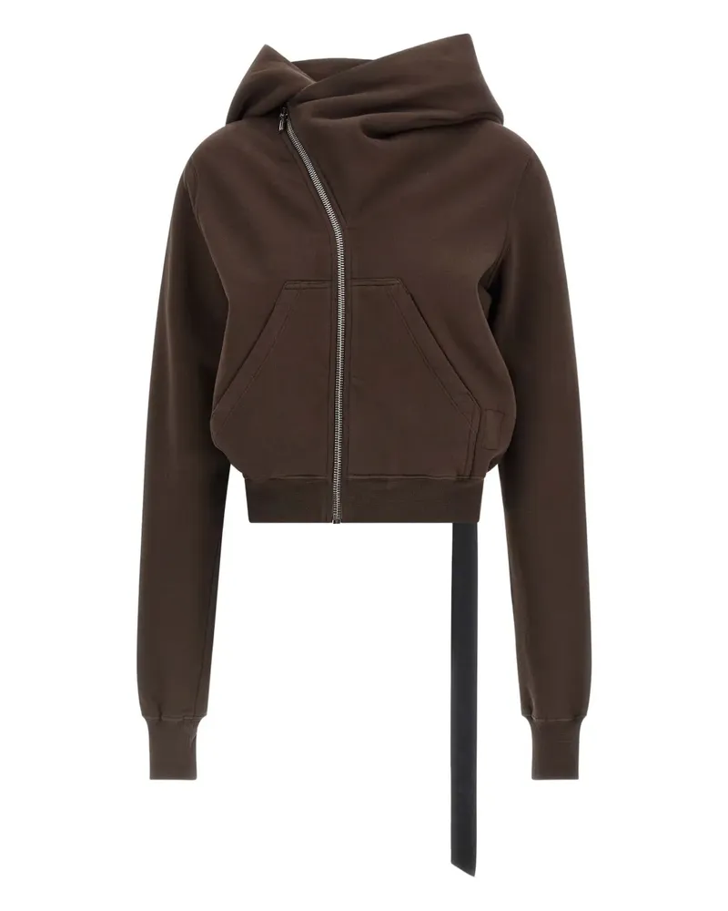 DRKSHDW by Rick Owens Asymmetrische Mountain Kapuzenjacke mit Stehkragen - Braun Braun