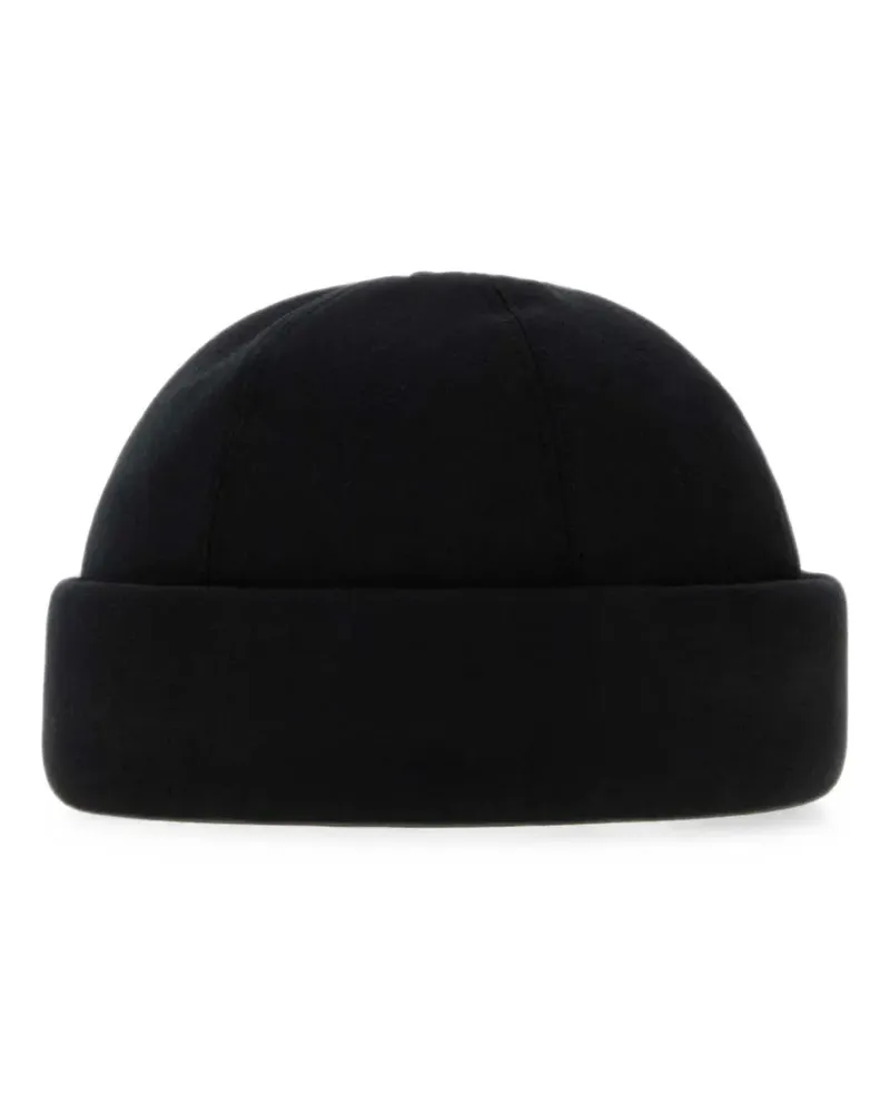 Giorgio Armani Beanie mit Kontrasteinsätzen - Schwarz Schwarz
