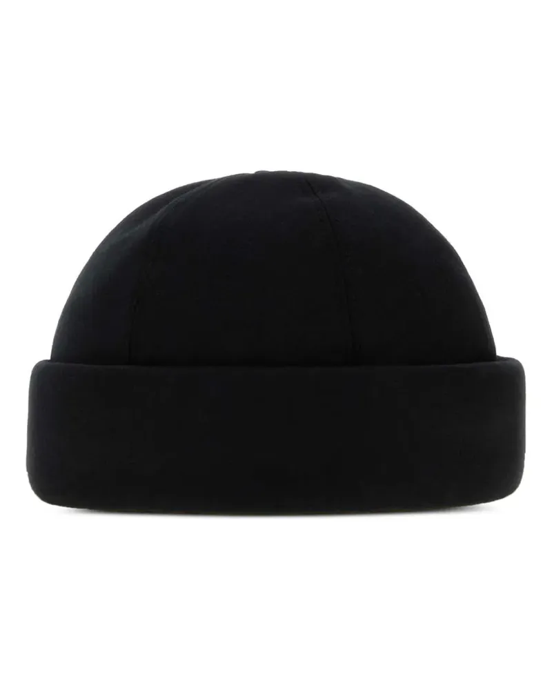 Giorgio Armani Beanie mit Kontrasteinsätzen - Schwarz Schwarz