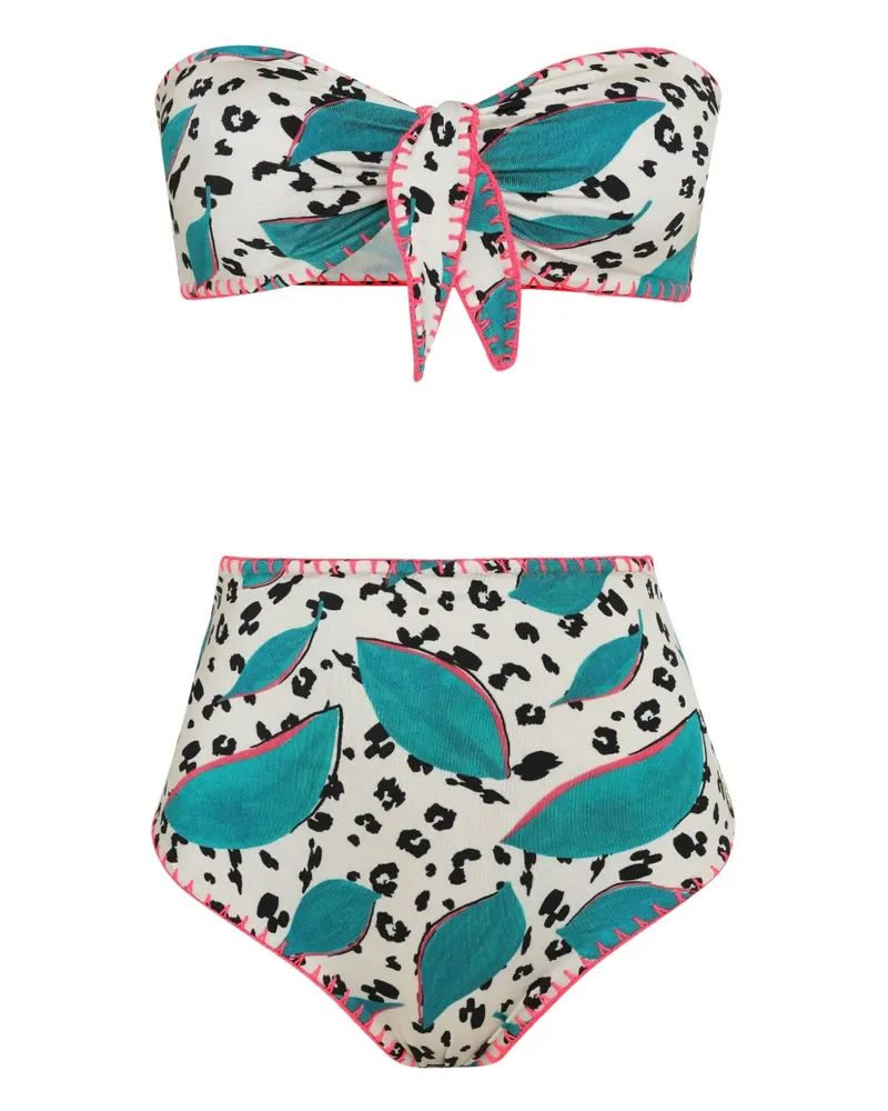BRIGITTE Bikini mit grafischem Print - Weiß Weiß