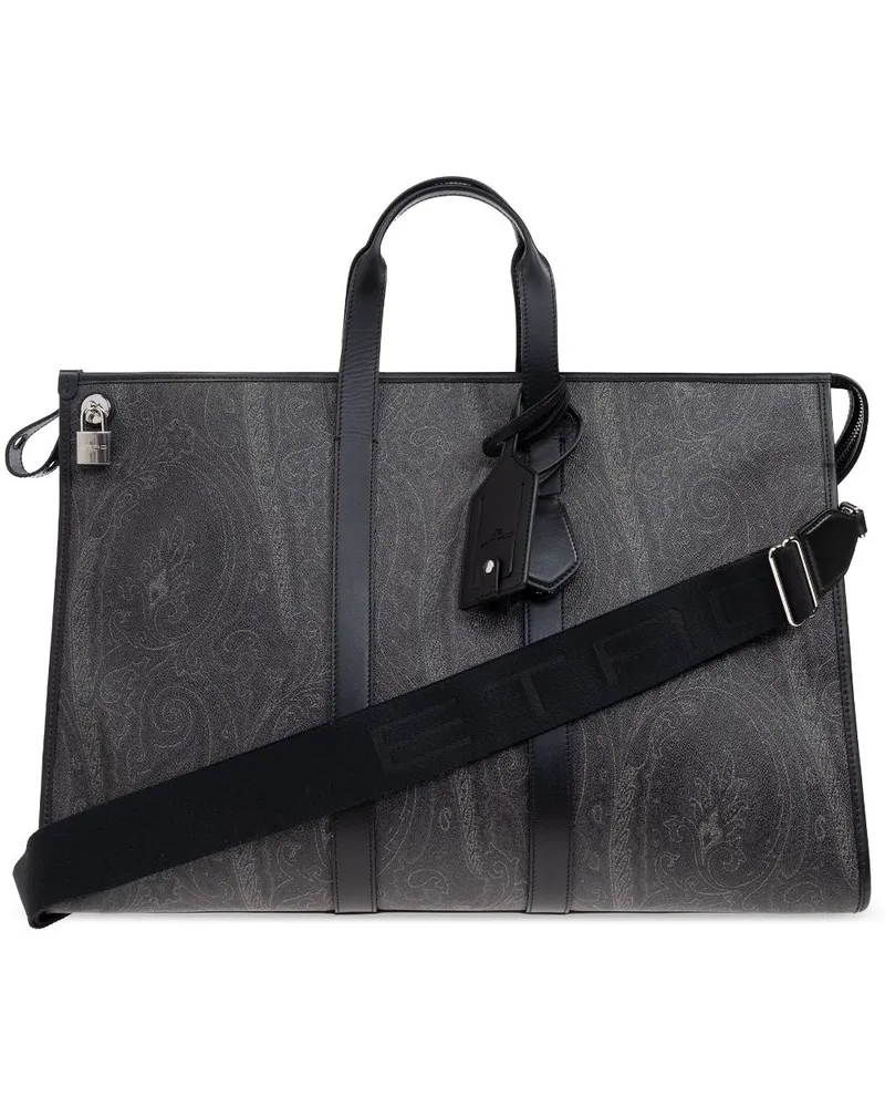 Etro Reisetasche mit Paisley-Print - Grau Grau