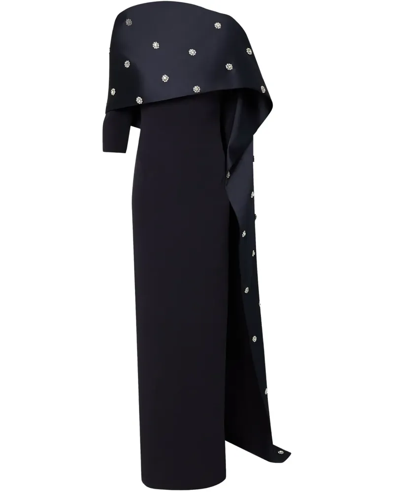 Safiyaa Kleid mit Cape-Detail - Blau Blau
