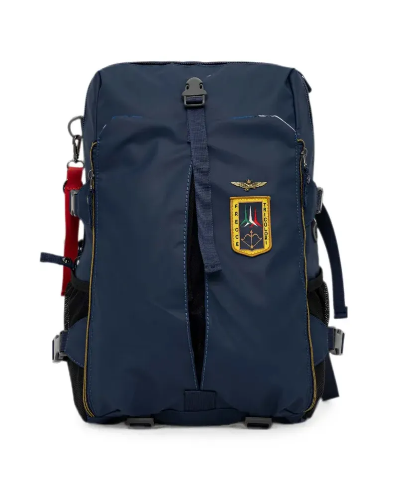 Aeronautica Militare logo-patch camouflage-lining backpack - Blau Blau