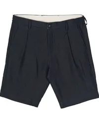 Eleventy Bundfaltenshorts aus Leinen Blau