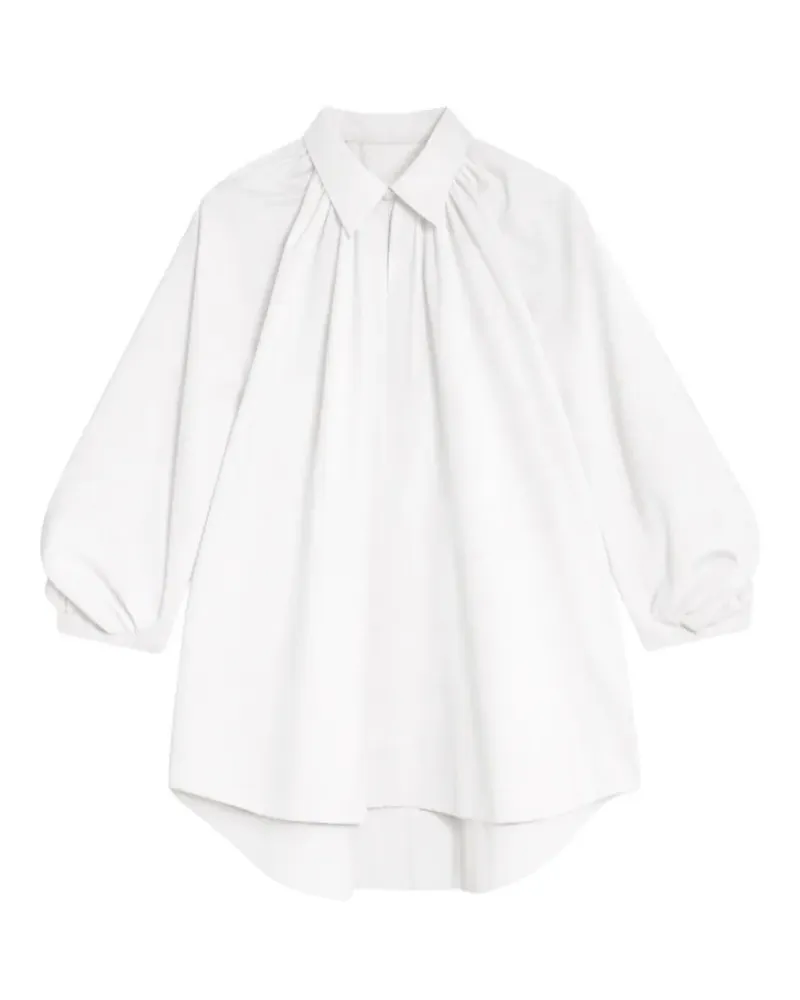 Semicouture Hemd mit gerafftem Kragen - Weiß Weiß