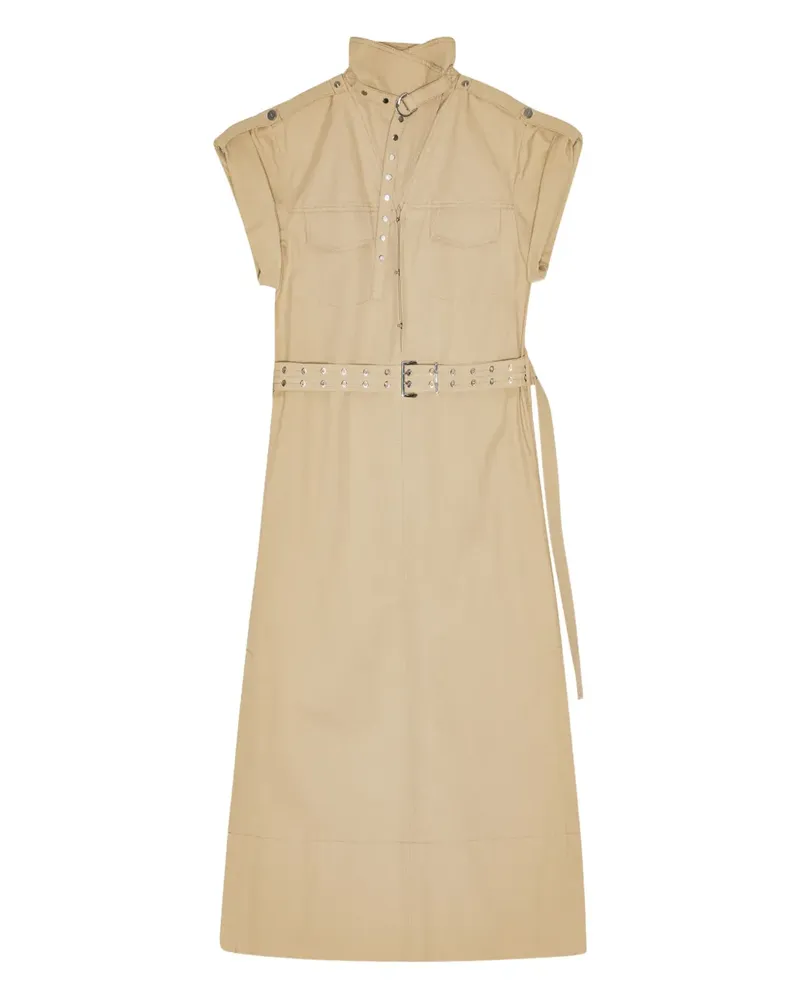 Ganni Hemdkleid mit Gürtel - Nude Nude