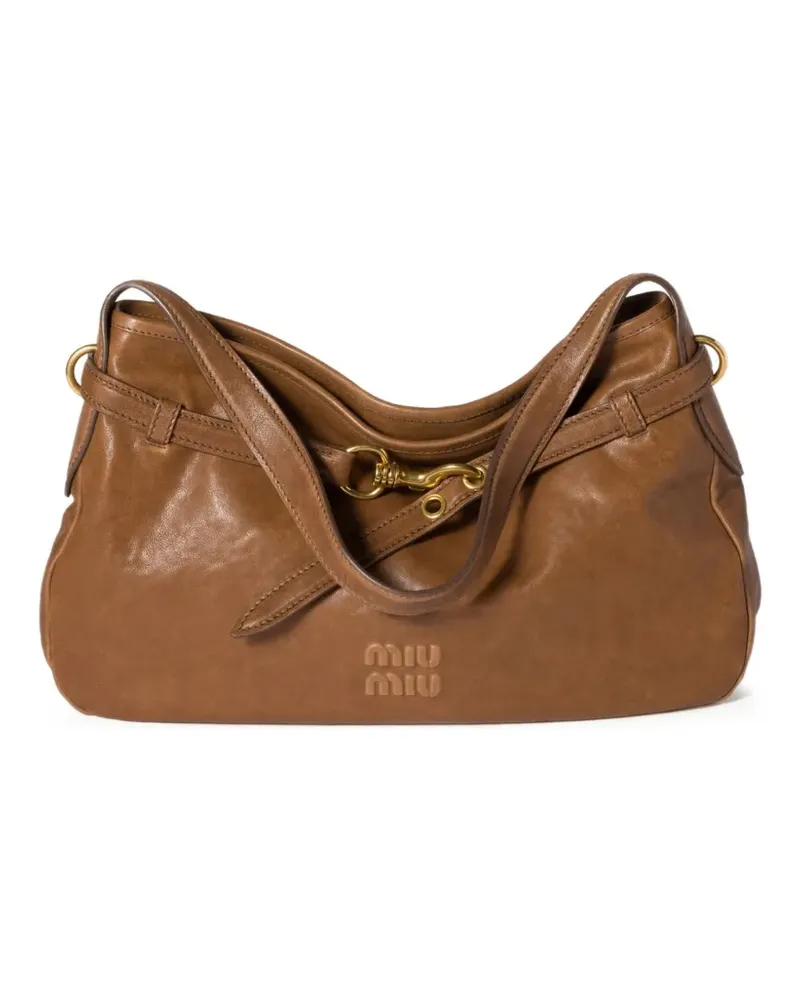Miu Miu Lockere Aventure Schultertasche - Braun Braun