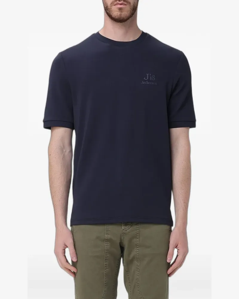 Jeckerson logo-print piqué T-shirt - Blau Blau