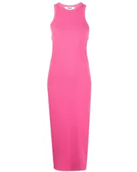 MSGM Geripptes Strickkleid Rosa