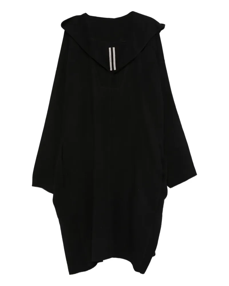 Rick Owens Mantel mit breitem Kragen - Schwarz Schwarz