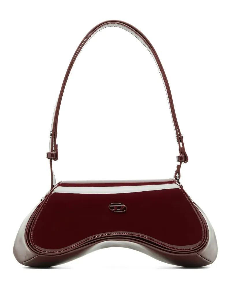 Diesel Schultertasche mit asymmetrischem Schild - Rot Rot