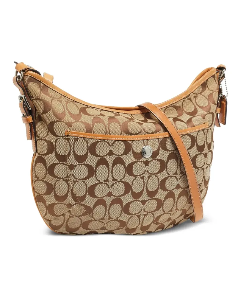 Coach Umhängetasche mit Monogramm - Nude Nude