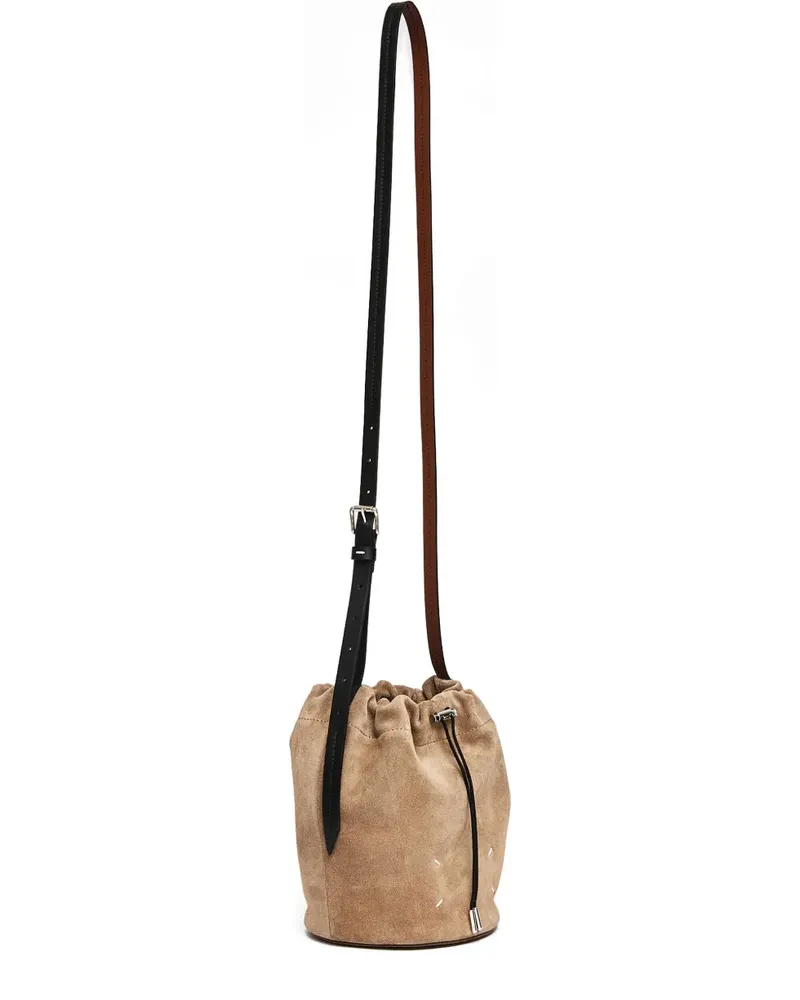 Maison Margiela Beuteltasche aus Wildleder - Nude Nude