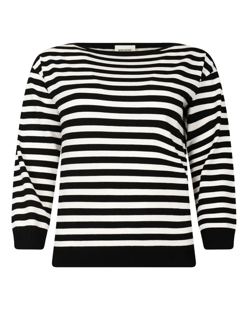 Max Mara Pullover mit U-Ausschnitt - Weiß Weiß