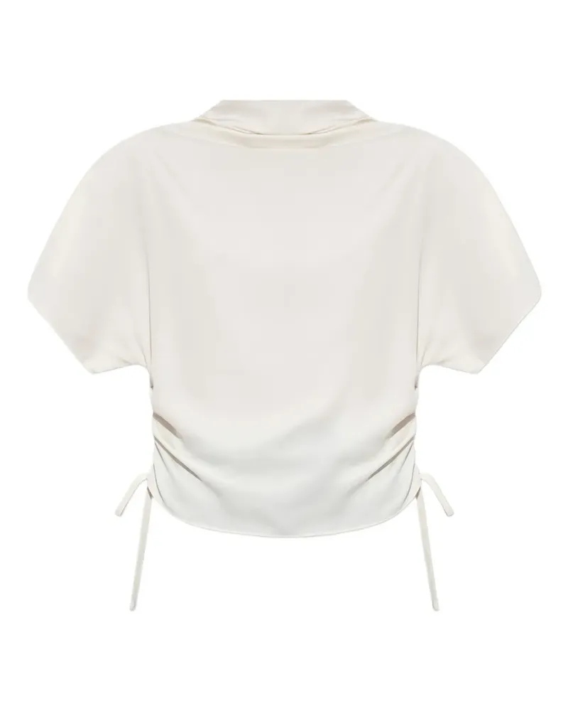 AllSaints Leslie T-Shirt mit Kordelzug - Weiß Weiß