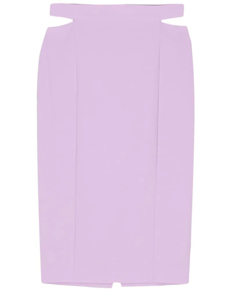 Patrizia Pepe Midirock mit Cut-Outs - Violett Violett