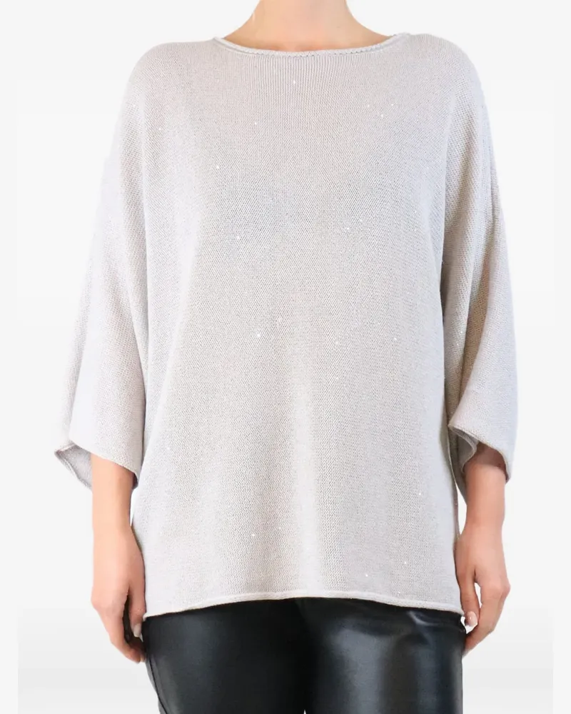 Fabiana Filippi sequin-embellished sweater - Nude Nude