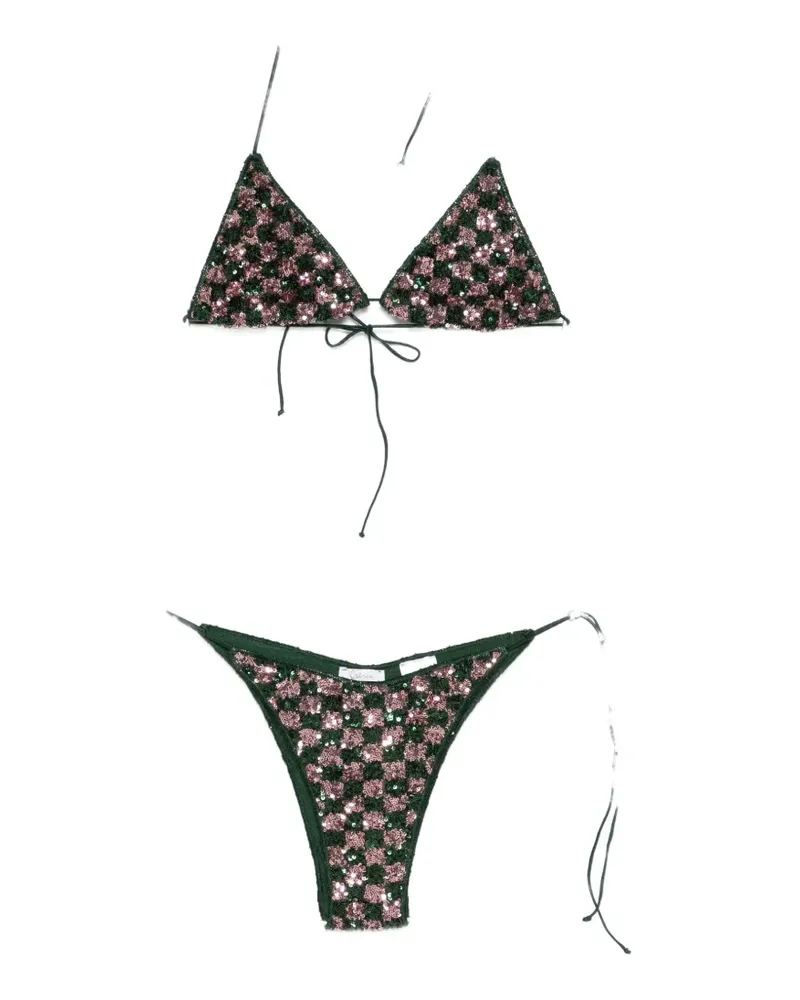 Oséree Sequins Chess bikini - Grün Grün