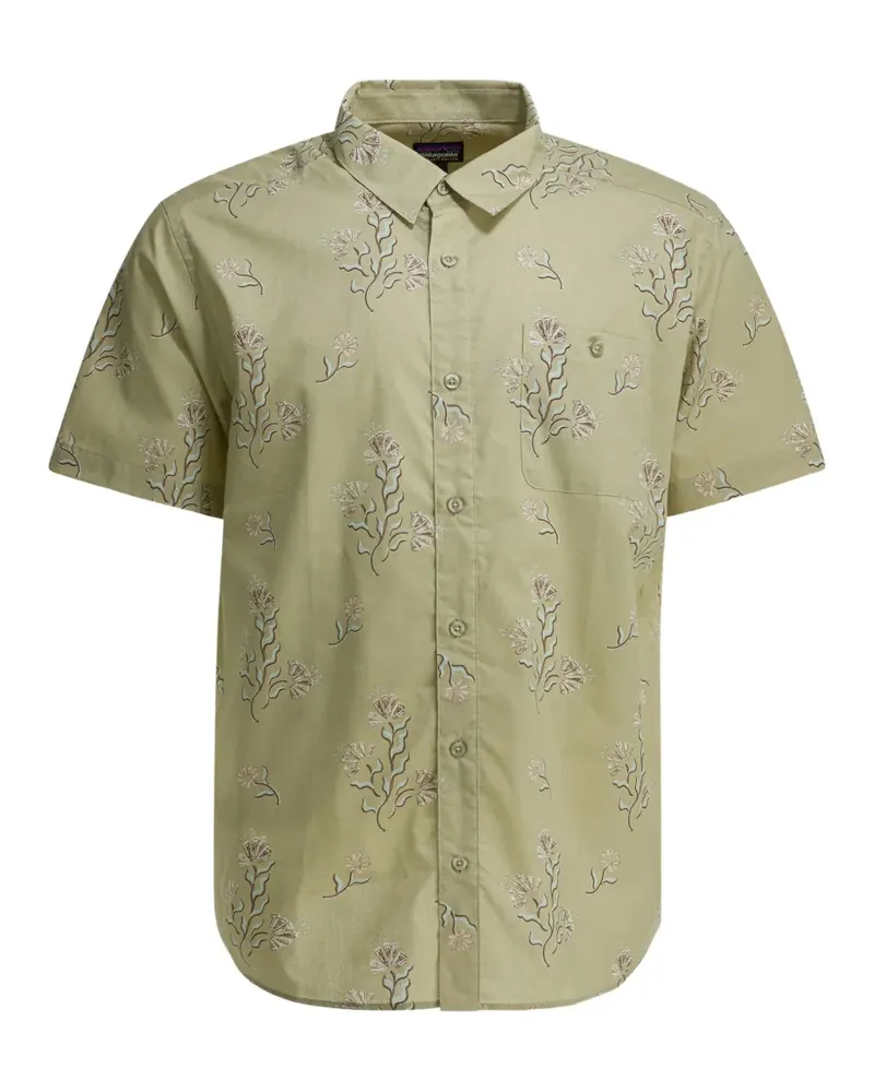 Patagonia floral-print short-sleeve shirt - Grün Grün