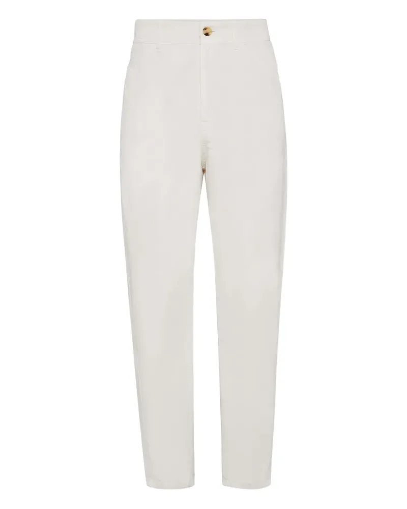 Brunello Cucinelli Gabardine-Hose im Utility-Look - Nude Nude