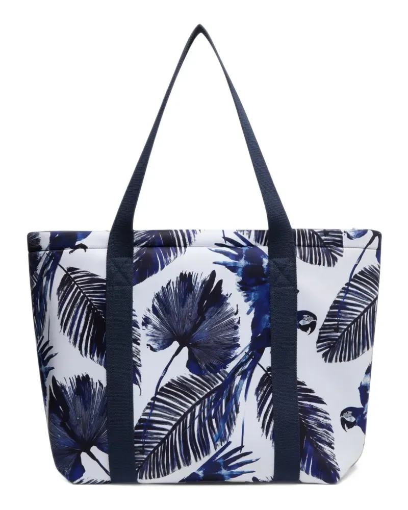 Vilebrequin Papagaio leaf-print beach bag - Weiß Weiß