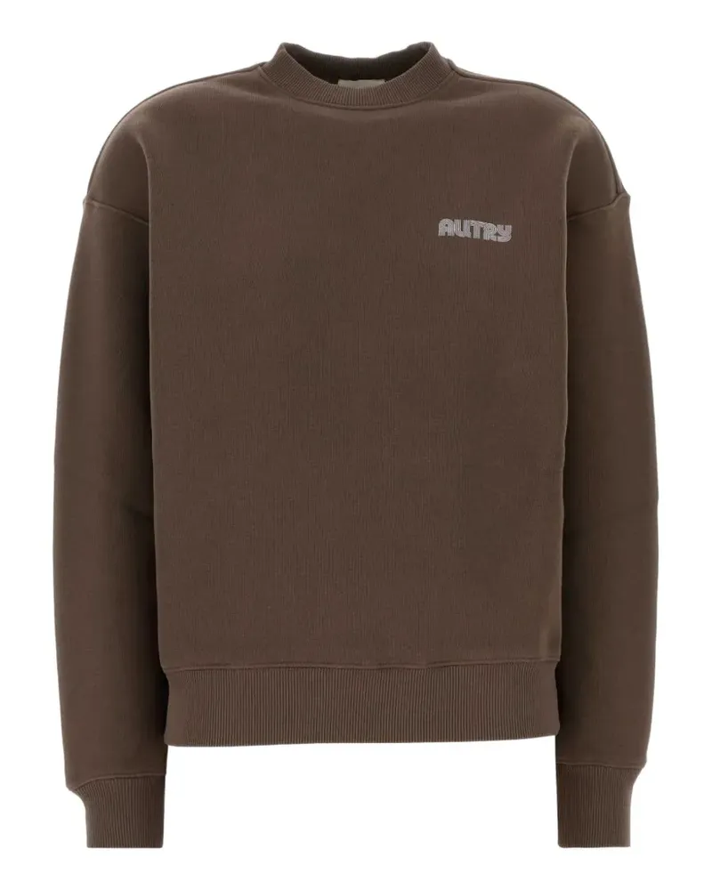 AUTRY Record logo-embroidered dropped-shoulder sweatshirt - Braun Braun