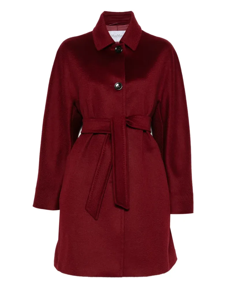Max Mara Filato Mantel mit Gürtel - Rot Rot