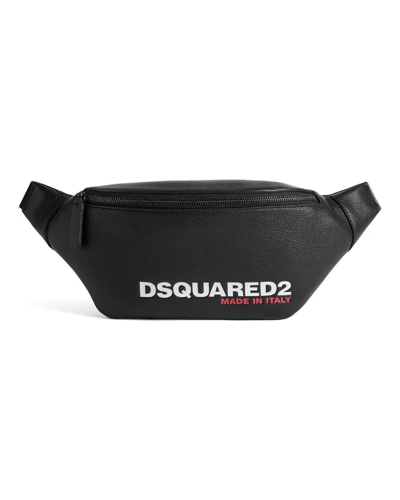 Dsquared2 Gürteltasche mit Logo-Print - Schwarz Schwarz