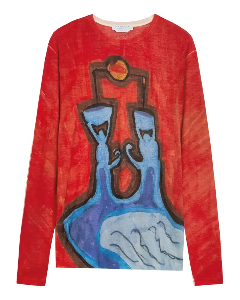 Gabriela Hearst Isaro long-sleeve T-shirt - Rot Rot