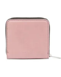 Rick Owens leather zip-up wallet Rosa