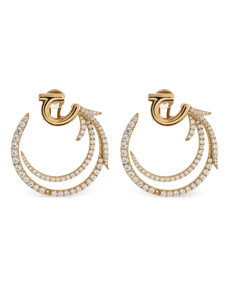 Ferragamo crystal-embellished earrings - Gold Gold