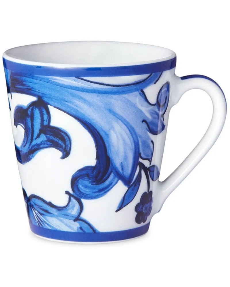 Dolce & Gabbana Porzellanbecher mit Archiv-Print - Blau Blau