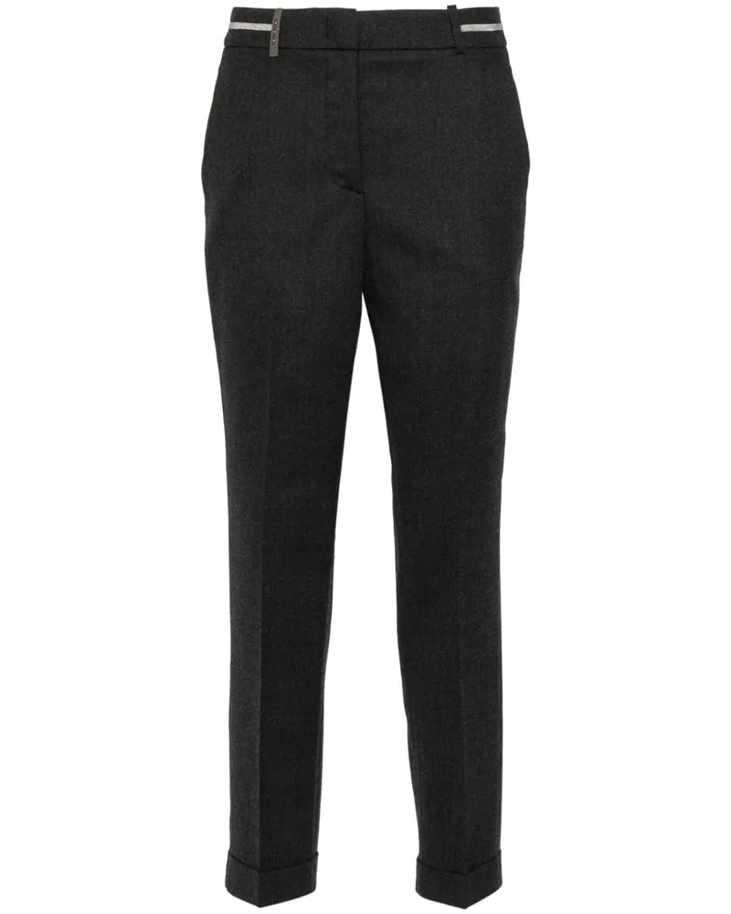 Peserico Hose mit Punto Luce-Besatz - Grau Grau