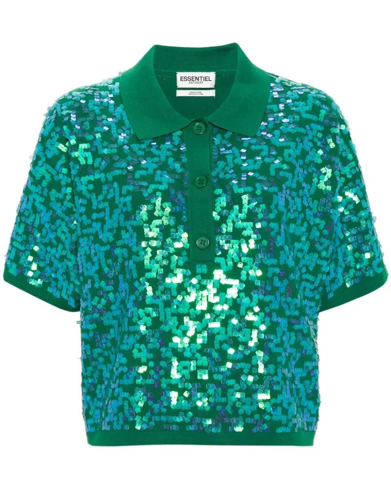 Essentiel Glitz Poloshirt Grün