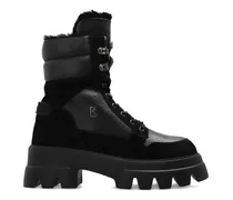 Bikerstiefel mit Schnürung - Schwarz