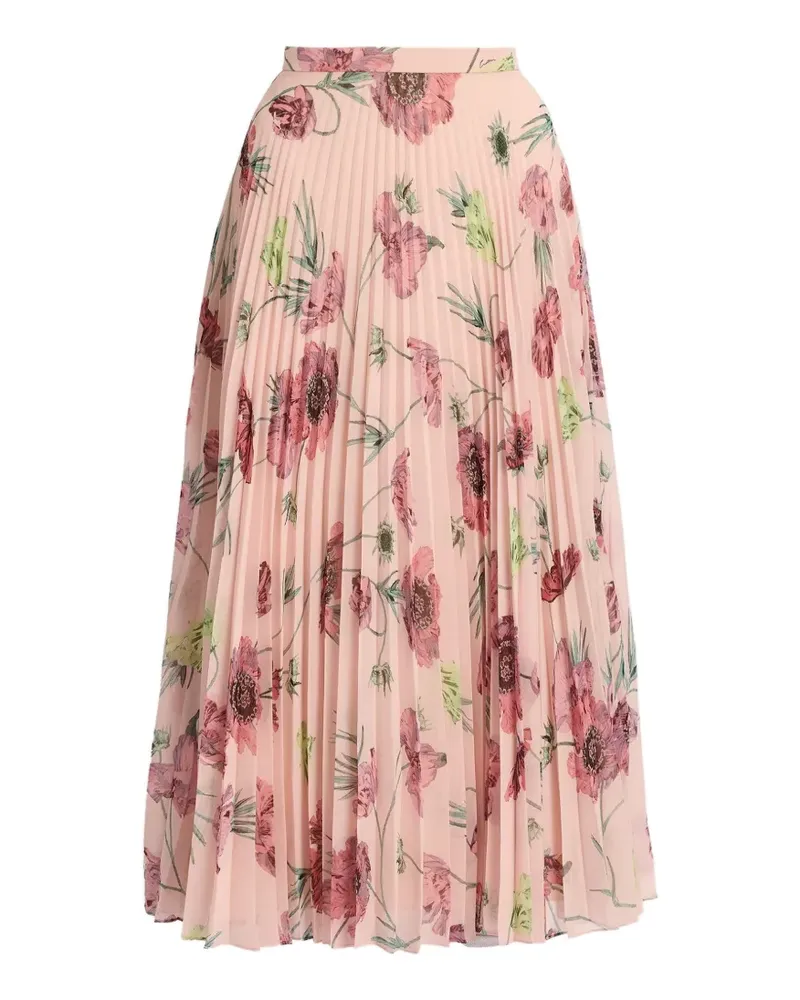 Erdem floral-print pleated midi skirt - Rosa Rosa