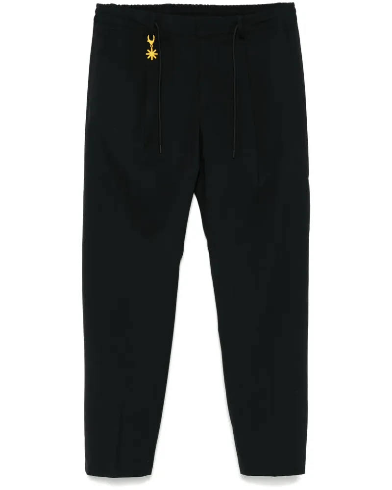 Manuel Ritz Hose mit Faltendetail - Schwarz Schwarz