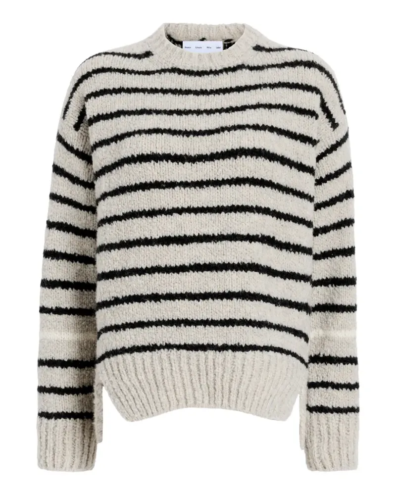 Proenza Schouler Gestreifter Leonie Wollpullover - Nude Nude