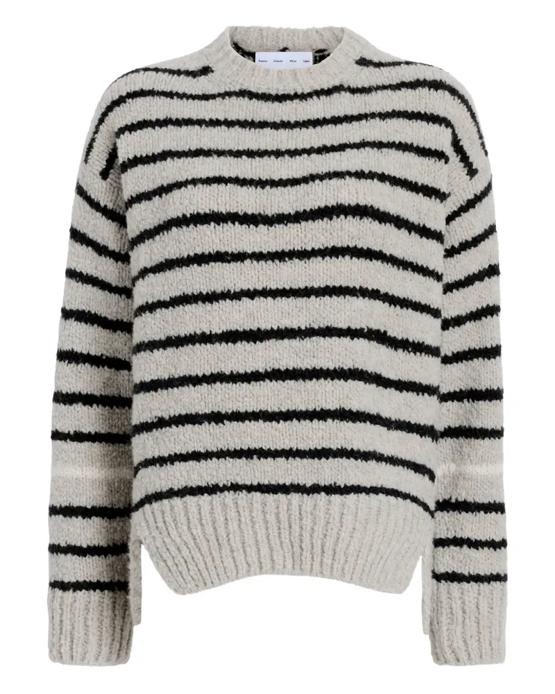 Proenza Schouler Gestreifter Leonie Wollpullover - Nude Nude