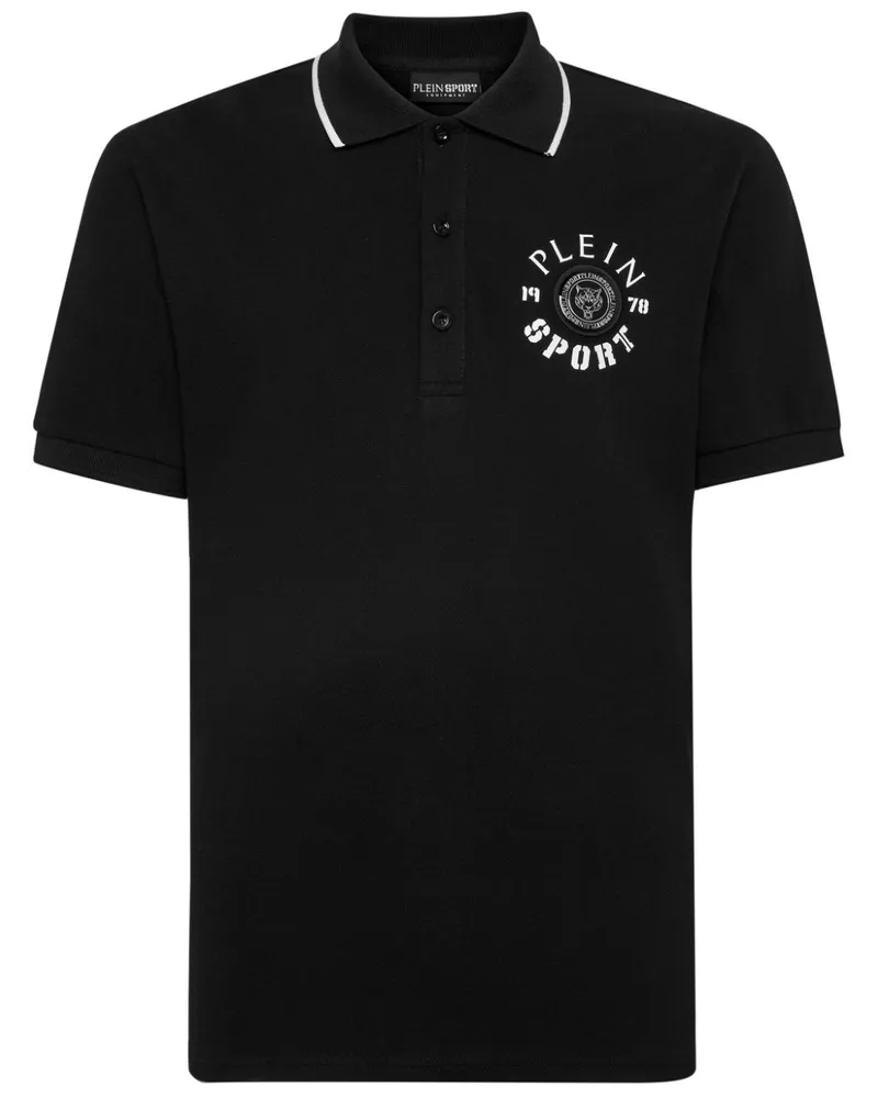 Philipp Plein Poloshirt mit Logo-Applikation - Schwarz Schwarz