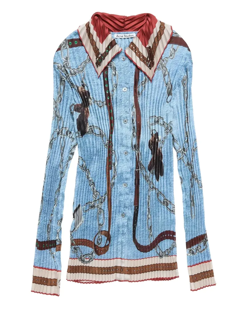 Acne Studios pleated shirt - Blau Blau