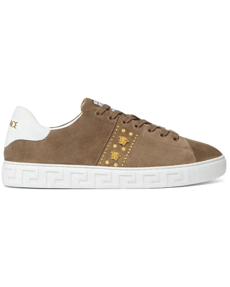Versace Sneakers mit Greca-Muster - Braun Braun