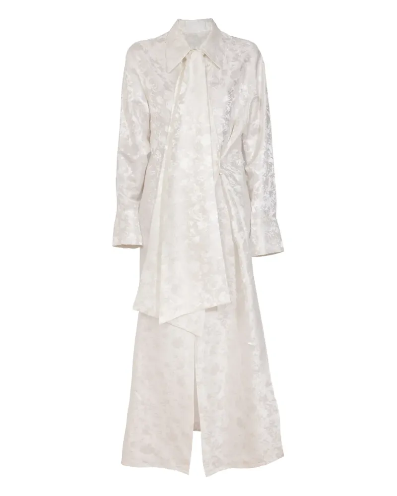 RXQUETTE Whiterose Midikleid mit Blumendetail - Nude Nude