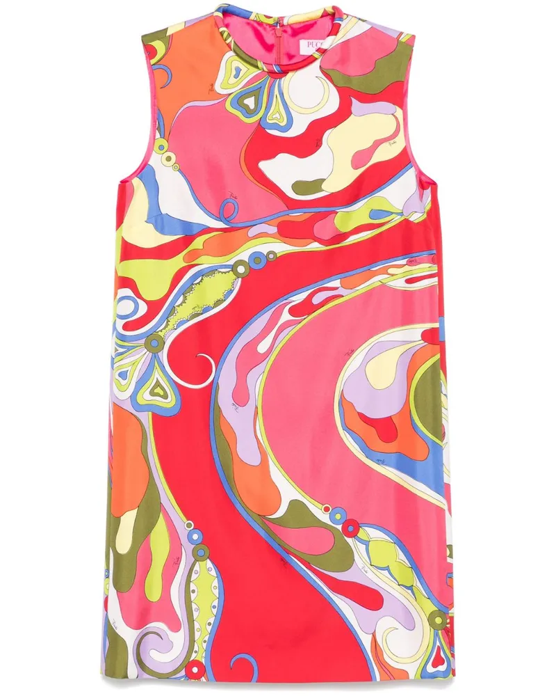 Emilio Pucci Seiden-Minikleid mit Orchidee-Print - Rosa Rosa