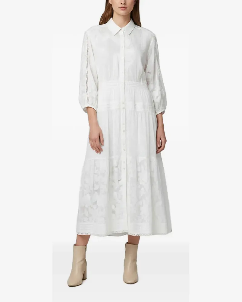 Maje buttoned midi dress - Weiß Weiß
