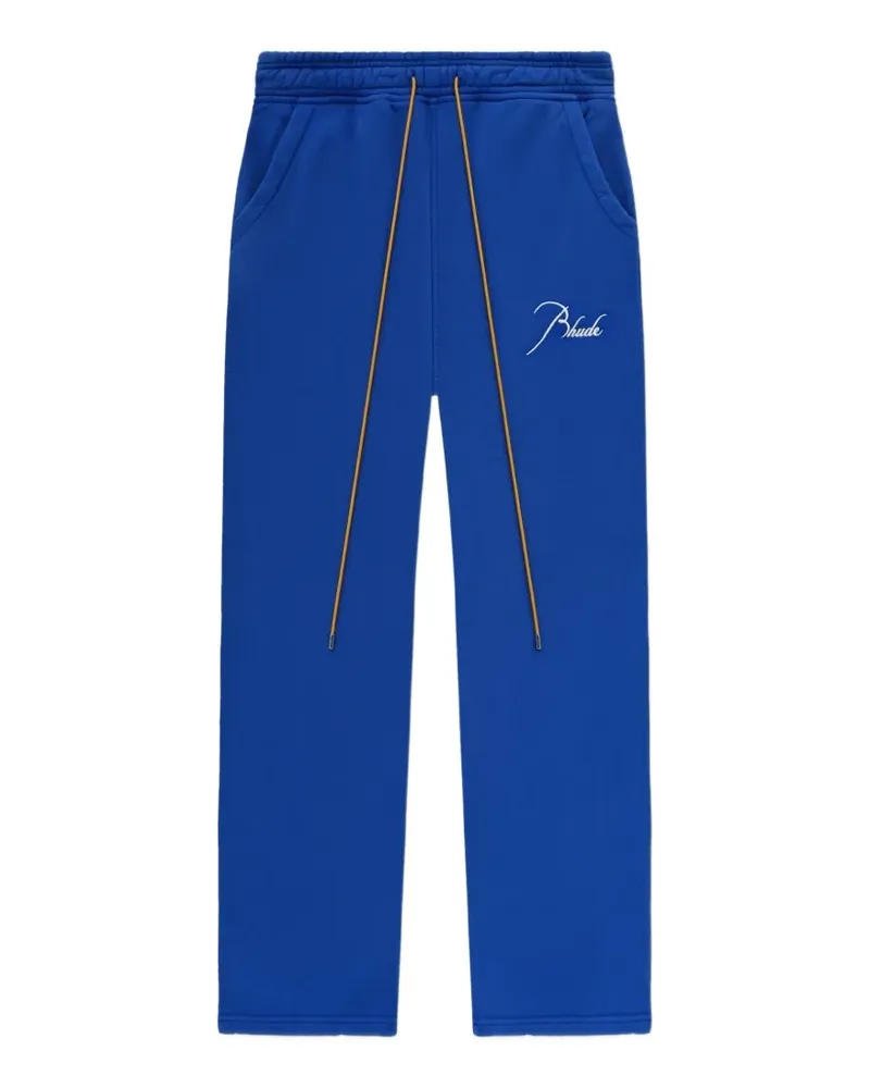 RHUDE Jogginghose mit Logo-Stickerei - Blau Blau